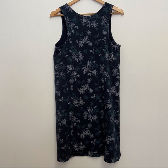 Fresh produce 100% cotton dress sleeveless jumper dark blue floral prints medium - Picture 4 of 14